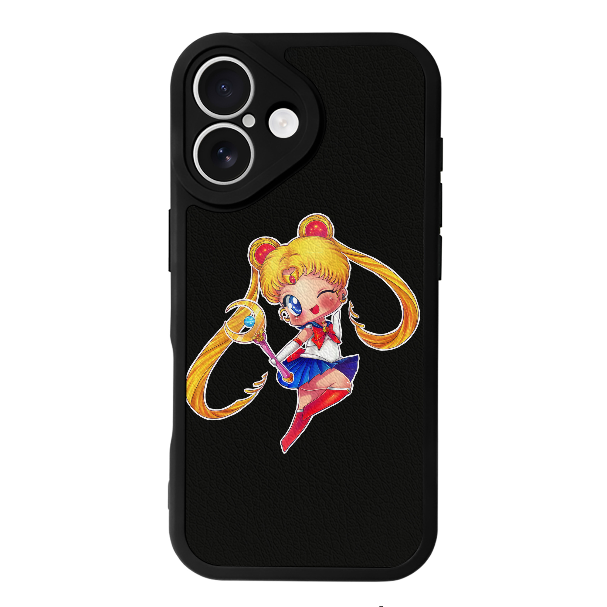 （画像用） 美少女戦士セーラームーン 月野 うさぎ つきの うさぎ Sailor Moon Tsukino Usagi 【iPhone 16シリーズ対応】シリコンスマホケース（レザー調） 材質：シリコン